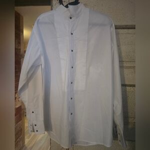 Men's Western Red Lodge Formal Tuxedo Snap Dress Shirt EUC! Sz. Large